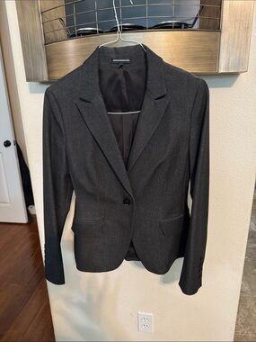 Express Women's Charcoal Single-Button Blazer